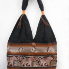 Hippie Bohemian Handbag Handmade Women's Shoulder Bags with Elephant Embroidered Local Fabric.