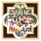 Contemporary Original Jerusalem Painting Art Print Modern Signed and Ltd Edition