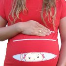 Maternity Shirt Funny Pregnancy Short Sleeve Top Size S XL Womens Large Black