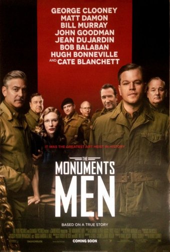 THE MONUMENTS MEN DOUBLE SIDED ORIGINAL MOVIE POSTER 27x40 GEORGE CLOONEY