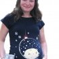 Funny Christmas Ornament Maternity Shirt Pregnancy Long Short Sleeve Top Size XL