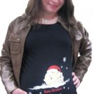 Funny Christmas Maternity Shirt Pregnancy Long Short Sleeve Top Size S XL Womens