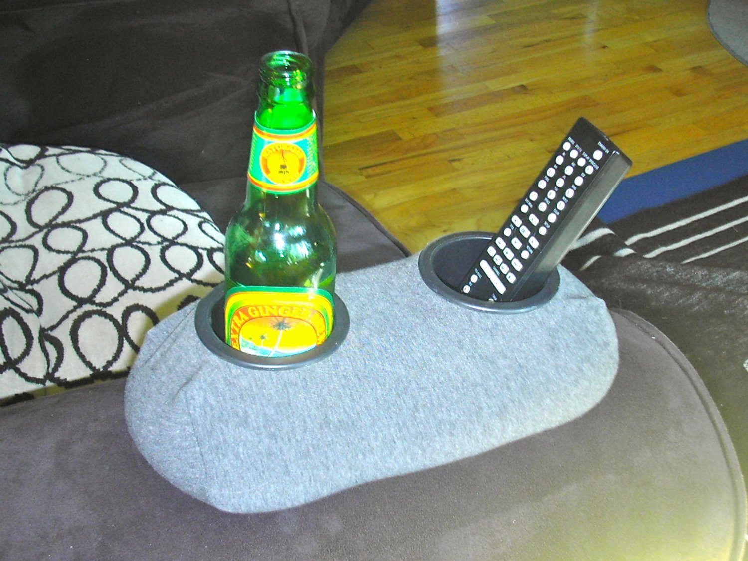 Drink Holder Weighted Cup Holder The Beanie Baby for Your Beer! (Grey)