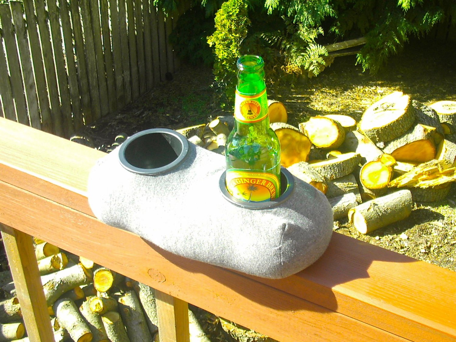 Drink Holder Weighted Cup Holder The Beanie Baby for Your Beer! (Grey)