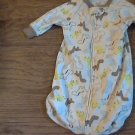 Carter's baby boy or girl animals print jumpsuit sack 0-9 mos