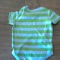 Circo baby boy's green and blue striped bodysuit 3 mos