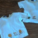 Tad Little 2 piece baby boy's white short sleeve shirt 0-6 mos
