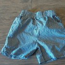 24 mos baby boy's short in blue and white plaid