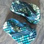 Baby boy's green camo flip flops size 3