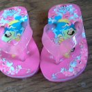 Disney toddler girl's hot pink princess flip flops size 5-6