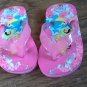 Disney toddler girl's hot pink princess flip flops size 5-6
