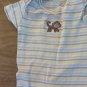 Carter's baby boy's yellow,brown,blue striped short sleeve bodysuit 12 mos