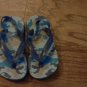 Blue camo baby boy or girl  flip flops size 6 1/2