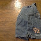 Chrokee baby boy's denim blue overall 12 mos