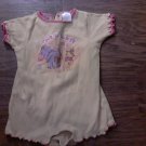 Disney baby girl's Pooh & Lumpy yellow short sleeve bodysuit 18 mos