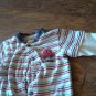 Carter's baby boy's blue,red,white striped long sleeve bodysuit 9 mos