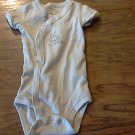 Carter's baby boy's light blue and brown striped oneise 3 mos