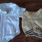 Newborn baby boy's yellow and white short sleeve vest and onesie