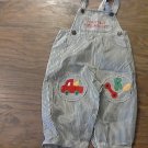 Baby boy's blue and white striped overall 24 mos