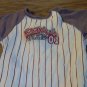 Carter's baby boy's white and red striped short sleeve oneise 6 mos