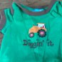 6 mos baby boy's green short sleeve oneise