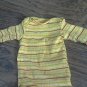 Carter's baby boy's yellow,green,black,white striped long sleeve bodysuit 6 mos
