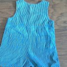 Faded Glory baby boy's blue and white striped romper 6-9 mos