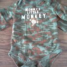 Faded Glory baby boy's green camo long sleeve bodysuit 3-6 mos