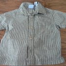 Koala Kids baby boy's green and blue plaids short sleeve shirt 12 mos