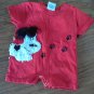 Baby boy or girl red dog bodysuit 6 mos