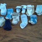 Lot of 10 baby boy's socks and hands cover 0-6 mos