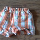 Timberland baby boy's orange and black plaids short 12 mos