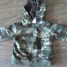 Garanimals baby boy green camo hooded sweater jacket 12 mos