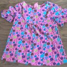 Small Girl's purple,green,blue polka dots short sleeve shirt Small Girl's purple,green,blue polka dots short sleeve shirt