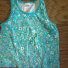 S 6/6x Girl's blue floral print tank