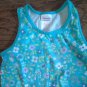 S 6/6x Girl's blue floral print tank