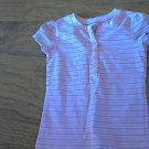 Faded Glory girl's stretch purple striped short sleeve shirt 5T Faded Glory girl's stretch purple striped short sleeve shirt 5T