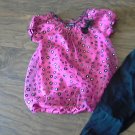 George toddler girl's hot pink and black short sleeve shirt pant set 3T