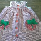 Toddler girl's red and white plaids sleeveless dress 3T