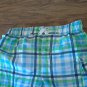 New OP baby boy's blue plaids elastic waist swim short 18 mos