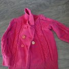 Gymboree toddler girl's red long sleeve knitted sweater jacket XS (3-4)