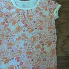 Old Navy girl's orange and white floral short sleeve top 4T Old Navy girl's orange and white floral short sleeve top 4T