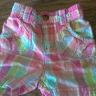 Cherokee baby girl's pink plaid short 18 mos