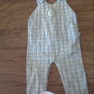Mc baby boy's blue and green plaids overall 6-9 mos