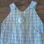 Mc baby boy's blue and green plaids overall 6-9 mos