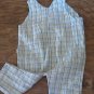Mc baby boy's blue and green plaids overall 6-9 mos