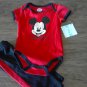 New Disney baby boy's Mickey Mouse bodysuit pant set 3-6 mos