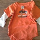 Carter's baby boy's orange long sleeve bodysuit 6 mos