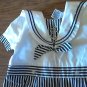 Carriage Botiques baby boy's navy and white solider cute outfit 12 mos