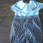 Carriage Botiques baby boy's navy and white solider cute outfit 12 mos